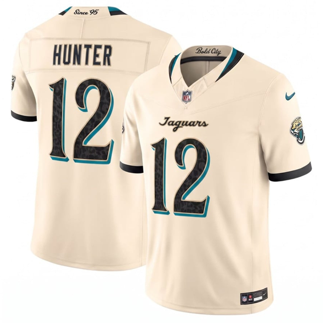 Men's Cream Jacksonville Jaguars #12 Travis Hunter 2026 F.U.S.E. Rivalries Collection Limited Stitched Football Jersey